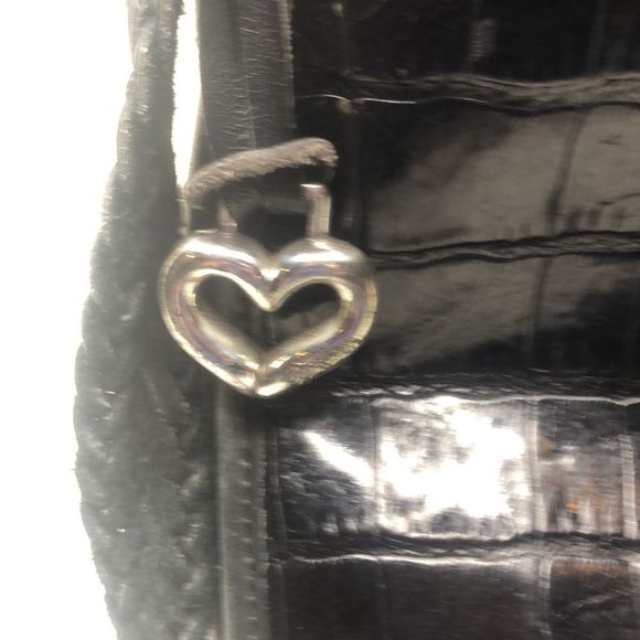 Brighton Leather drawstring bag w/silver - Picture 6 of 12